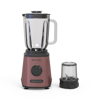 Mixeur de Table Électrique de Luxe avec Bol en Verre, 4 Vitesses, Silencieux, pour Smoothies, Broyage, Anti-Fuite, Idéal pour Usage Domestique et Hôtelier
