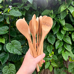 Lot de cuillères en bambou réutilisables et écologiques faites à la main 2026 avec logo gravé, fabriquées par Eco2go Vietnam - Product Image 1
