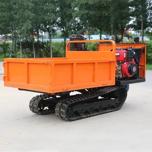 Powerful mini dumper self loading mixture concrete trucks 6 ton crawler with backhoe attachment to build mini volquete