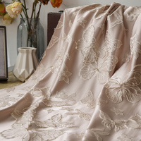 Schneller Versand Modische Garngefärbte Elegante 3D-Blumen Jacquard-Brokatstoffe für Damenkleider Hochzeitsvorhänge - 100% Polyester