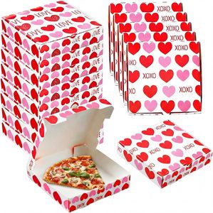 Cajas de <span class=keywords><strong>Pizza</strong></span> Mini para el Día de San Valentín, Cajas de Cartón Cuadradas para <span class=keywords><strong>Pizza</strong></span>, Ideales para Cumpleaños, San Valentín, Bodas y Celebraciones - Product Image 1