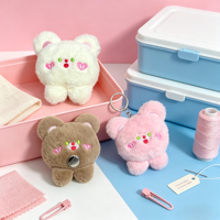 Broche en peluche ours à deux pattes, personnalisée à partir d'illustration, vente en gros, pendentif DIY, pince à cheveux, accessoire vestimentaire, pièces d'ornement