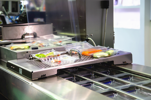 Tự động thermoforming máy đóng gói chân không cho thực phẩm pho mát thịt xúc xích với cứng nhắc bản đồ khí tuôn ra khay niêm phong máy - Product Image 4