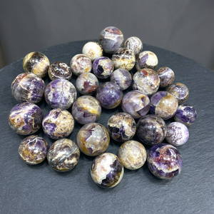 Sphères en cristal d'améthyste naturel faites à la main, artisanat en pierres précieuses, pierres naturelles, méditation, Feng Shui, figurine décorative - Product Image 3