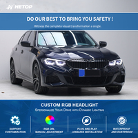 Phares HETOP G20 2020-2022 – Amélioration personnalisée spéciale, lentille bicolore, quatre feux de proche, huit feux de lointain, DRL LED uniques, Plug and Play pour BMW