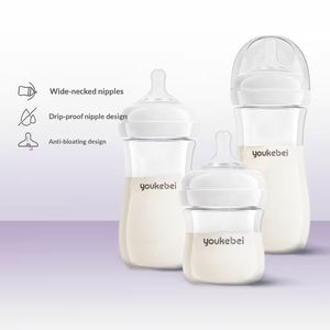 رضاعة أطفال مخصصة بتصميم OEM/ODM خالية من مادة BPA على شكل قرع بتدفق متغير للأطفال من 0-12 شهرًا، واسعة الفوهة مع مقياس للغاز، مصنوعة من السيليكون والبولي بروبيلين مضادة للمغص - Product Image 6