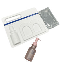 Scatola in Polpa Modellata di Bagassa di Canna da Zucchero Biodegradabile per Imballaggio di Prodotti Cosmetici e Skincare, Confezione Biodegradabile a Conchiglia