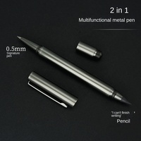 SEAPEN Stylo Signature Métallique 2-en-1 Personnalisable avec Logo et Porte-mine - Couleur Gris Acier & Noir en Vente en Gros