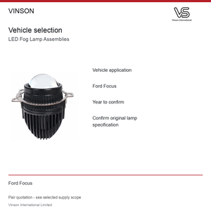 Conjunto de Faros Antiniebla LED para Ford Focus, Luz Blanca, Referencia - Product Image 5