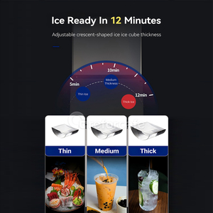 آلة صنع الثلج التجارية الأوتوماتيكية للمقاهي والمطاعم، تنتج 250 كجم/24 ساعة من الثلج النقي للأغراض التجارية - Product Image 3