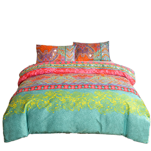 Juego de Ropa de Cama Moderna Personalizable para Adultos, con Estampado de Plantas para Todas las Estaciones, 100% Poliéster, Cubrecama y Fundas de Almohada, 200 Hilos - Product Image 1
