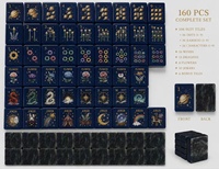 Ensemble de Mahjong en Acrylique à Trois Couches Personnalisé par le Fabricant, Design Ciel Étoilé, Tuiles de Mahjong Créatives Personnalisées