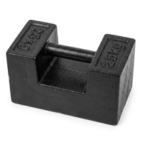 TIANQING Poids rectangulaires en fonte de 25 kg, peints, avec précision M1/M2, garantie 1 an pour la mesure et l'étalonnage sur balance de table