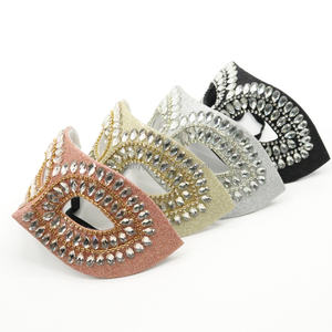 <span class=keywords><strong>Masque</strong></span> de fête en plastique de Style vénitien avec strass scintillants pour gemme bal de mascarade carnaval Halloween Costumes décoration de la maison - Product Image 6