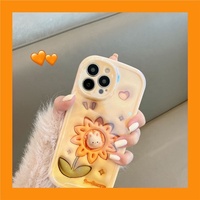 Étui de téléphone portable Tulip Blue Light pour iPhone 18 Pro Max, étui de téléphone portable Blu-ray avec motif de lapin fleuri, coque adorable