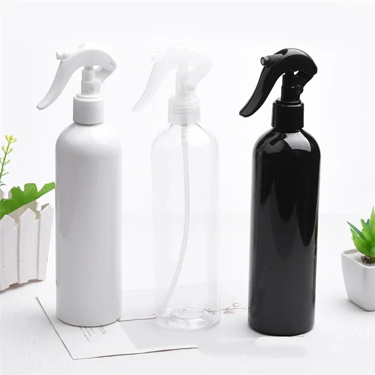 IBELONG Großhandel Klar Schwarz Weiß 400ml PET Kunststoff Nebel Raum reinigung Sprüh flasche mit Mini Trigger Sprayer Lieferant