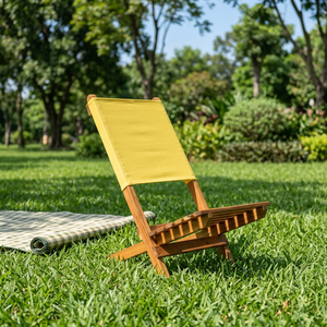 Chaise de plage portable de luxe moderne en pin massif, best-seller - Design contemporain, imperméable, légère, pour usage extérieur - Product Image 1
