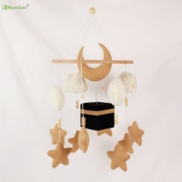 Nouveautés : Décoration de lit islamique personnalisée, articles de puériculture, mobile bébé en feutre avec cube Coran et haut-parleur Kaaba
