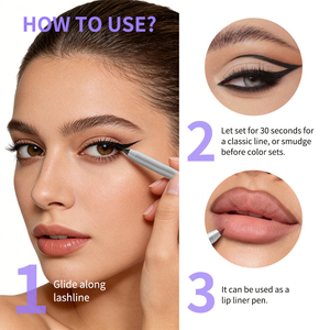 Crayon de maquillage pour les yeux, anti-bavures, imperméable, longue tenue, <span class=keywords><strong>mousse</strong></span> colorée, <span class=keywords><strong>eyeliner</strong></span> - Product Image 2