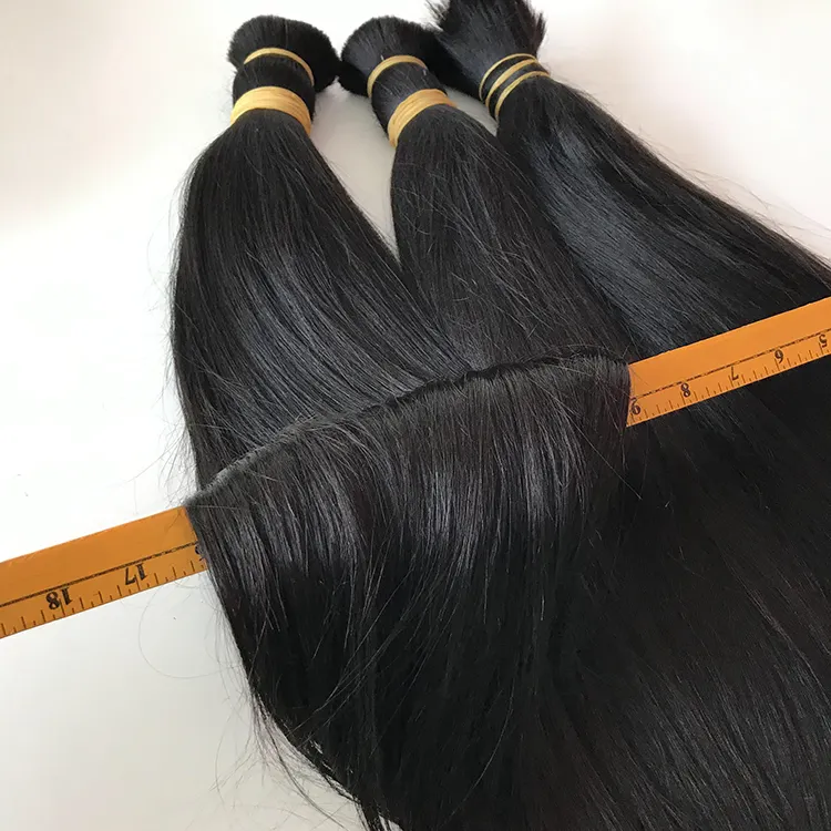 थोक प्राकृतिक काले 12ए ब्राजीलियाई रॉ वर्जिन क्यूटिकल संरेखित बिना बाने वाला डबल खींचा हुआ मानव बाल बाल एक्सटेंशन के लिए थोक