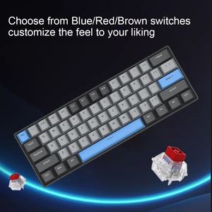 <span class=keywords><strong>Tastiera</strong></span> Meccanica ODM per <span class=keywords><strong>Computer</strong></span>, Layout Compatto 60% con 61 Tasti in Spagnolo, <span class=keywords><strong>Tastiera</strong></span> da Gaming USB Cablata con Supporto Regolabile - Product Image 4