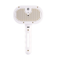 Peigne à picots portable amélioré en acier inoxydable et plastique avec pulvérisateur de lumière bleue pour poils d'animaux (chats et chiens) - Pratique