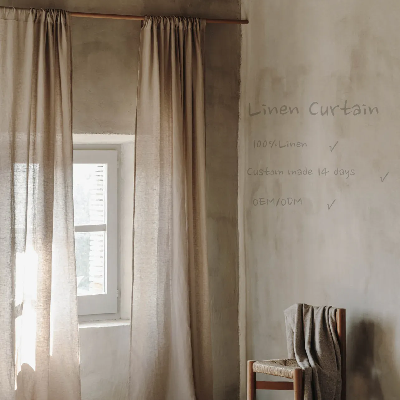 Innermor-cortina de tela de lujo por metro, para sala de estar, dormitorio, estilo moderno Simple