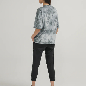 Nueva Moda, Camisetas Holgadas de Verano para Mujer, 100% Algodón Orgánico, Transpirables, Ropa Casual, Hombros Caídos, Logotipo Personalizado, Pedido al por Mayor - Product Image 3