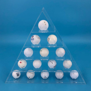 Dustproof Golf Ball <strong>Display</strong> Box Acrylic <strong>Triangle</strong> <strong>Case</strong> for Home &amp; Golf Club Showcase - Product Image 2