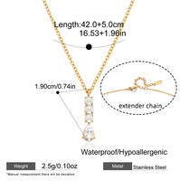 Colliers ras du cou tendance pour femmes en acier inoxydable plaqué or avec micro-inserts en zircon, chaîne à maillons, usage quotidien N616
