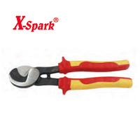 Pince à câble électrique isolée X-Spark VDE 1000V 250MM, qualité bricolage, plastique moulé, acier au chrome-vanadium, mesure métrique, OEM