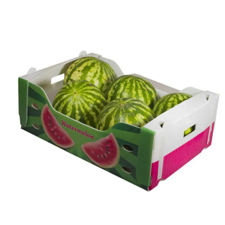 Caja de cartón corrugado personalizada para verduras y frutas