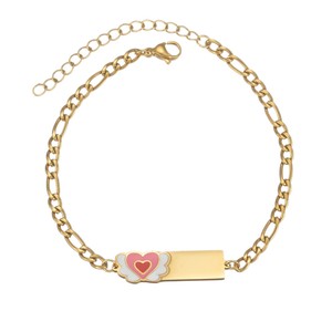 Accessori Nuovi Braccialetti per Bambini in Acciaio Inossidabile Curvo con Incisione a Cuore, Striscia Lunga Colorata, Regalo di Compleanno per Bambini - Product Image 5
