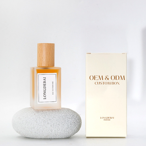 Luxury New Frosted Crimp Rectangle Empty <b>Perfume</b> Bottle 30ml 50ml 100ml Glass <b>Perfume</b> Spray Bottle with Black Wooden Cap - Product Image 6