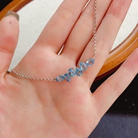 Vente en gros d'usine, bracelet en argent sterling 925 de luxe pour femmes, chaîne fine, topaze naturelle, nouveau design, bijoux personnalisés