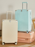 Ensemble de valises de voyage à roulettes 4 roues en PC épaissi, style classique et luxueux, grande capacité, fermeture éclair, port de chargement USB