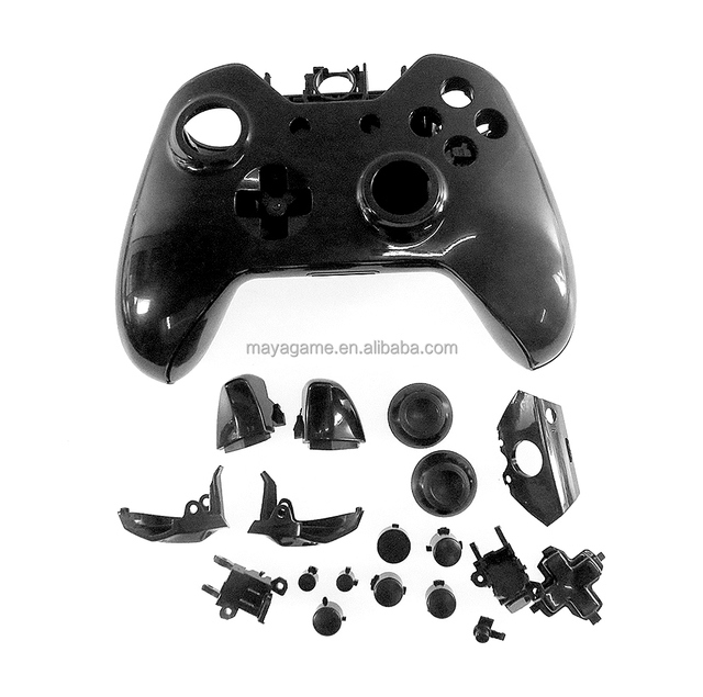 Black White Full Shell Housing Cover Case Faceplate With Button Replacement Parts for Xbox One Wireless Controller