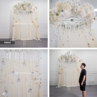 Décoration de mariage, rideau de perles suspendu, luxe, long, pour événements, banquets, décoration de plafond de mariage