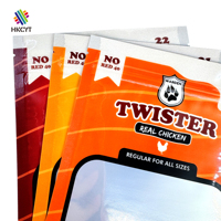 Bolsa de Mylar personalizada de alta calidad mate con ventana, bolsa con cremallera de pie para perro, gato, pollo, golosinas, bolsa de embalaje para aperitivos