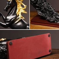 Nouvelle figurine de cheval en résine de style chinois, décoration de bureau de luxe légère, 'Les chevaux portent le succès'