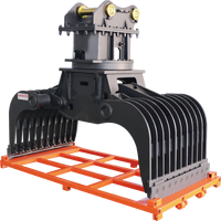 JISAN Grappin de démolition rotatif à 360 degrés avec moteur électrique pour mini-excavatrices de 4 à 26 tonnes, accessoire de tri de ferraille, mâchoire de 2700 mm