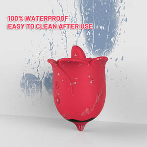 Hoge Kwaliteit Vrouwelijke Clitoris Massager Likken Vibrator Rose Thema Seksspeeltjes - Product Image 4