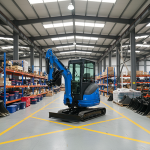 Miniexcavadora <span class=keywords><strong>de</strong></span> 2000 kg con Accesorios, Pequeña Excavadora Tipo Caterpillar con Hoja <span class=keywords><strong>de</strong></span> Bulldozer, Equipada con Motor Kubota - Product Image 5