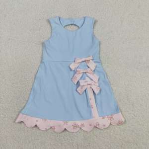 RTS Fashion Children's Little Girls Casual Bows Floral Scallop Edge Ruffles Play Tennis Yoga Sports Dress Shorts Lined <b>Clothes</b> - Product Image 6