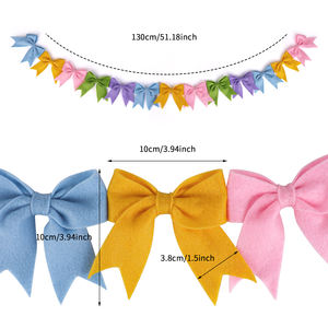 Lazo de Fieltro de 10 cm Personalizable en Colores del Arcoíris, Pancarta de Cumpleaños para Bodas, Aniversarios, Decoración de Exteriores y Festividades - Product Image 1