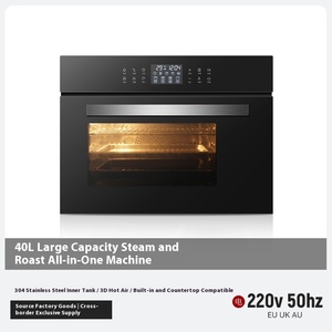 BAIDIAN Exclusivo Transfronterizo Horno Eléctrico de Convección Individual de 40L Empotrable Doméstico de Acero Inoxidable con Vapor y Función de Horneado, Eficiente Energéticamente - Product Image 6