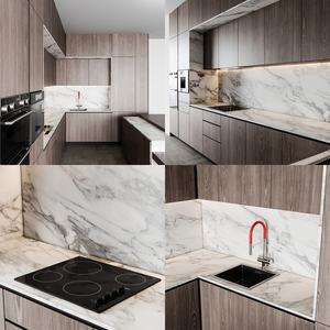 הרשות מטבח יחידות סט מודרני עיצובים ריהוט אי שולחן עם אחסון יוקרה מטבח ארונות - Product Image 2