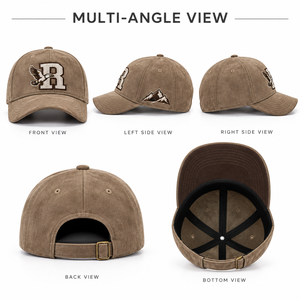 Casquette de baseball classique originale en daim à 5 panneaux pour hommes, avec logo personnalisé, vente en gros - Product Image 5