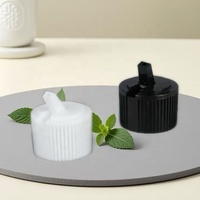 Échantillon gratuit de capuchon pour flacon cosmétique, capuchon en plastique à rabat, capuchon à rabat pour emballage de soins de la peau, capuchon en plastique à vis, bouchons à bec, capuchon pivotant