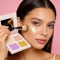 Palette de spray lumineux pour le corps, produit d'usine d'origine, à paillettes, alimentation liquide, grand prix, 4 couleurs